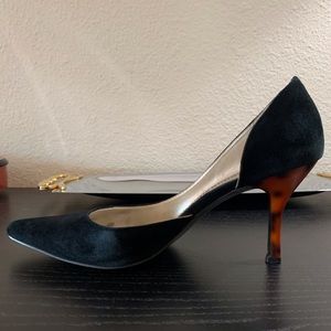 Black Suede Pumps Anne Klein